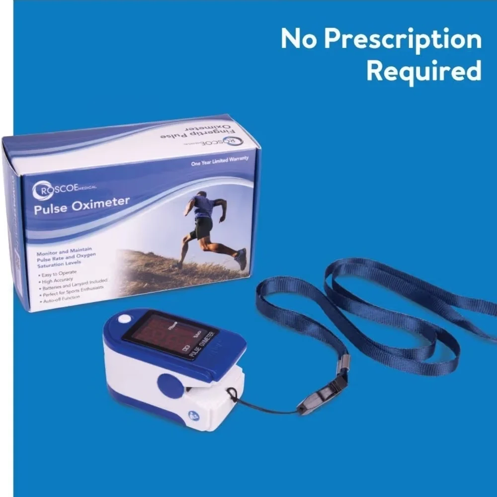 Roscoe Medical Finger Pulse Oximeter Oxygen Saturation Monitor New
